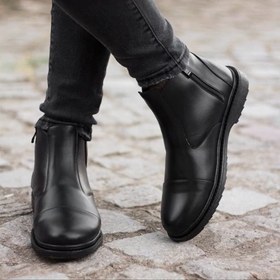 تصویر نیم بوت مردانه زیپی گارسیا مشکی 