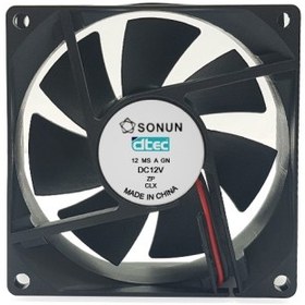 تصویر فن ۸*۸ ۱۲ ولت ۰٫۳۰ آمپر ۲٫۵ سانتی 8X8X2.5CM DC12V 0.30A COOLING FAN