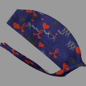 تصویر کلاه اسکراب طرح دارقلب 