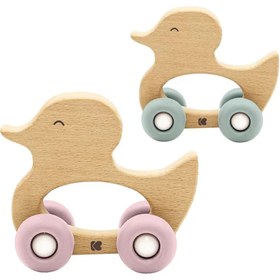 تصویر دندانگیرچوبی کیکابو Kikka Boo طرح جوجه اردک - 