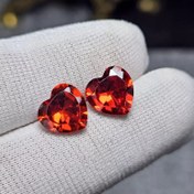 تصویر جفت نگین سنگ کوبیک زیرکونیا شمش 12.7 قیراط کد 33041 