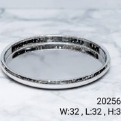 تصویر سینی گرد دوجداره استیل _ استیل دو جداره