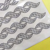 تصویر نگین حرارتی ورقه ای طرح پیچش سایز ۳ سانت 