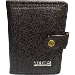 تصویر جاکارتی چرمی طرح ورساچه - قهوه ای سوخته 