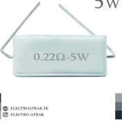 تصویر مقاومت 0.22 اهم 5 وات آجری RES 0.22ohm 5W RES 0.22ohm 5W