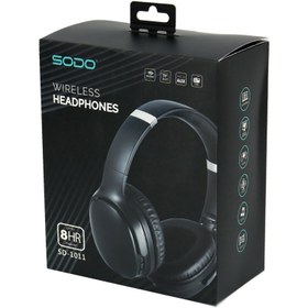 تصویر هدست بی سیم و رم خور سودو مدل SD1011 رنگ Sudo 1011 Black Wireless Headset