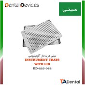 تصویر سینی درب دار سوراخ دار دنتال دیوایس Dental Devices کد DD-000-AL 