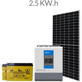 تصویر برق خورشیدی 2.5 کیلووات ساعت ا Solar Package 2.5KWh DOD50% Solar Package 2.5KWh DOD50%