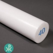 تصویر میلگرد تفلون پلی اتیلن سفید سایز 35 mm 