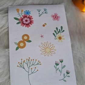 تصویر طرح گلدوزی رنگی 