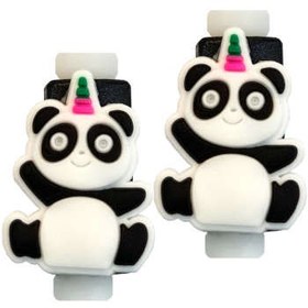 تصویر محافظ کابل مدل Cute Panda 02 بسته 2 عددی 