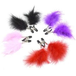 تصویر گیره نیپل وارداتی مدل پَر ؛ دارای پیچ تنظیم ؛سیلیکونی