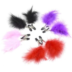 تصویر گیره نیپل وارداتی مدل پَر ؛ دارای پیچ تنظیم ؛سیلیکونی