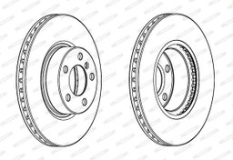 تصویر دیسک ترمز جلو فرودو کد DDF2314C-1 مخصوص بی ام و X3 و X4 اتاق F25-F26 