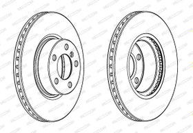 تصویر دیسک ترمز جلو فرودو کد DDF2314C-1 مخصوص بی ام و X3 و X4 اتاق F25-F26 