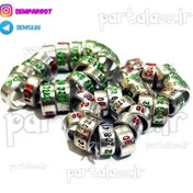 تصویر حلقه پای کبوتر و عروس هلندی ۱۰ عددی با حک شماره 