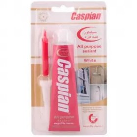 تصویر چسب سیلیکون پمادی 85گرمی سفید کاسپین 