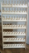 تصویر استند چوبی نخ ودوک خیاطی wooden stand for sewing thread and bobbin