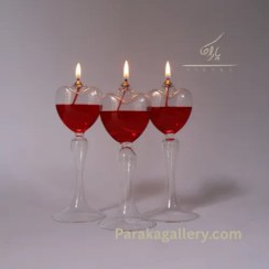 تصویر شمع پیرکس مدل قلب سه عددی 