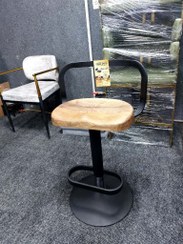 تصویر صندلی کانتر مدل زیمر با کف چوبی 