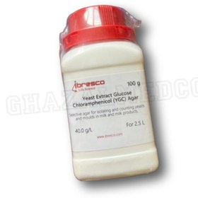 تصویر محیط کشت YGC آگار برند ایبرسکو (Ibresco Yeast Glucose Chloramphenicol Agar) 