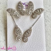 تصویر ست جواهرات دخترانه YSX طرح پروانه رنگ نقره ای 
