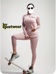 تصویر ست تیشرت لگ آستین بلند ورزشی زنانه NIKE کد 004 NIKE womens sports long sleeve leg t shirt set code 004