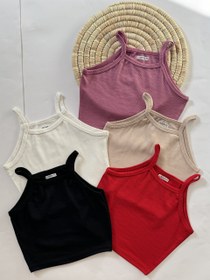 تصویر کراپ بندی زنانه کد 403011 نارنجی 