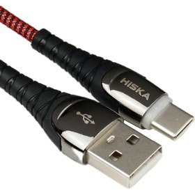 تصویر کابل تایپ سی فست شارژ Hiska LX-822 2.4A 1m HISKA LX-822 2.4A 1M TYPE-C CABLE