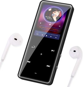 تصویر SOOTEWAY MP3 Player با بلوتوث 4.1 ، 16 گیگابایت پخش کننده موسیقی قابل پخش بدون صدا و بلوتوث MP3 mp3 Player با دکمه لمسی ضبط کننده رادیو FM ، پشتیبانی تا 128 گیگابایت (هدفون ، کابل داده) 