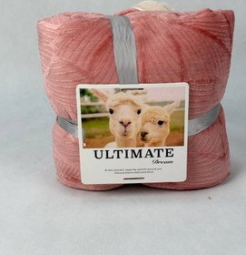 تصویر پتو تدی لوکس صورتی 