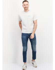 تصویر تی‌شرت مردانه آستین کوتاه یقه گرد با لوگوی برند، خاکستری ملانژ برند esprit Men Crew Neck Short Sleeve Brand Logo T-Shirt, Heather Grey