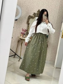 تصویر دامن گل گچی 