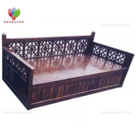 تصویر تخت سنتی چوبی سایز ۹۰ در ۱۹۰ کد ۲۴۸ 
