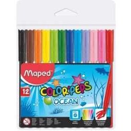 تصویر ماژیک رنگ آمیزی مپد سری Color Peps مدل Ocean - بسته 12 رنگ 