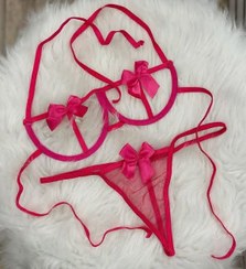 تصویر ست فانتزی زنانه سفید سایز ۷۵ تا ۹۰ 