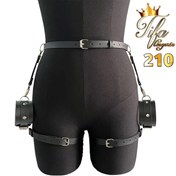 تصویر ست اکسسوری کمربندی زنانه فانتزی چرم ۵ تکه فقط رنگ مشکی کد 9818 Women's accessory