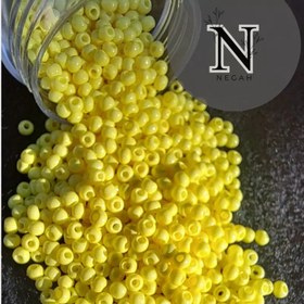 تصویر منجوق ژاپنی رنگ زرد پاستیلی 