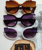 تصویر عینک گربه ای زنانه 1345 - پلنگی1346 / با کیف عینک (+85000) 