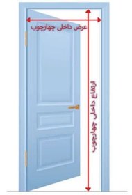 تصویر درب اتاقی ملامینه طرح نیلوفر - یک رو ضد آب Melamine room door with lotus design