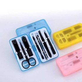 تصویر ست مانیکور 8 تکه مشکی 