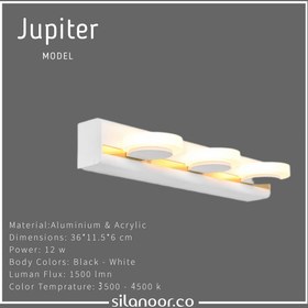 تصویر چراغ بالا آینه ژوپیتر سه شعله 