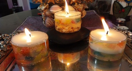 تصویر شمع کامل بستنی میوه ای دریایی مجموعه 3عددی candle panah