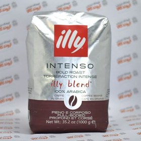 تصویر دانه قهوه ایلی 1 کیلوگرم اینتسو دارک رُست ا illy intenso roast 1000g beans coffee illy intenso roast 1000g beans coffee