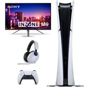 تصویر کنسول بازی سونی PS5 Slim Digital | به همراه هدست VR2 + مانیتور Playstation 5 Slim Digital + Headset VR2 + Monitor