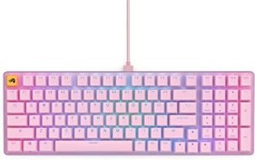 تصویر Glorious Gaming Keyboard - GMMK 2 - TKL Hot Swappable Mechanical Keyboard, Prebuilt, Red Switches, Wired, TKL Gaming Keyboard, Compact Keyboard - Full Size Keyboard (Pink Keyboard) 