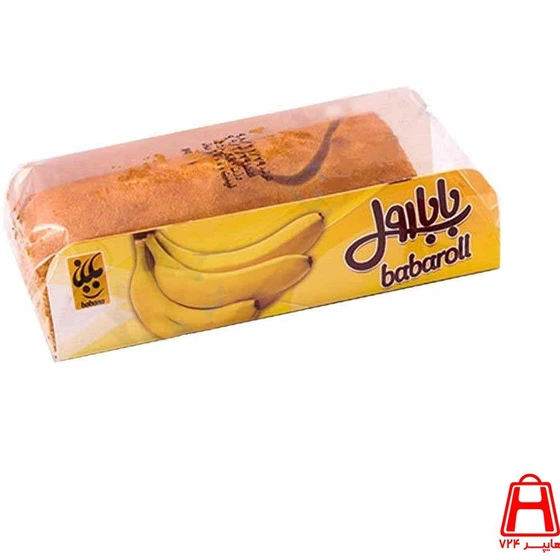 خرید و قیمت رول کیک اسفنجی با مغز کرم شیری و طعم موز بابانا 90 گرمی | ترب