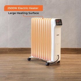 تصویر شوفاژ برقی جی پاس مدل GRH28554UK Geepas 2500W Digital Oil Filled Radiator GRH28554UK