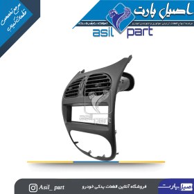 تصویر دریچه وسط داشبورد کولر و بخاری مشکی 206 کد4320-اصیل پارت 