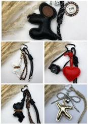 تصویر آویزهای کیف عروسکی چرم 1 